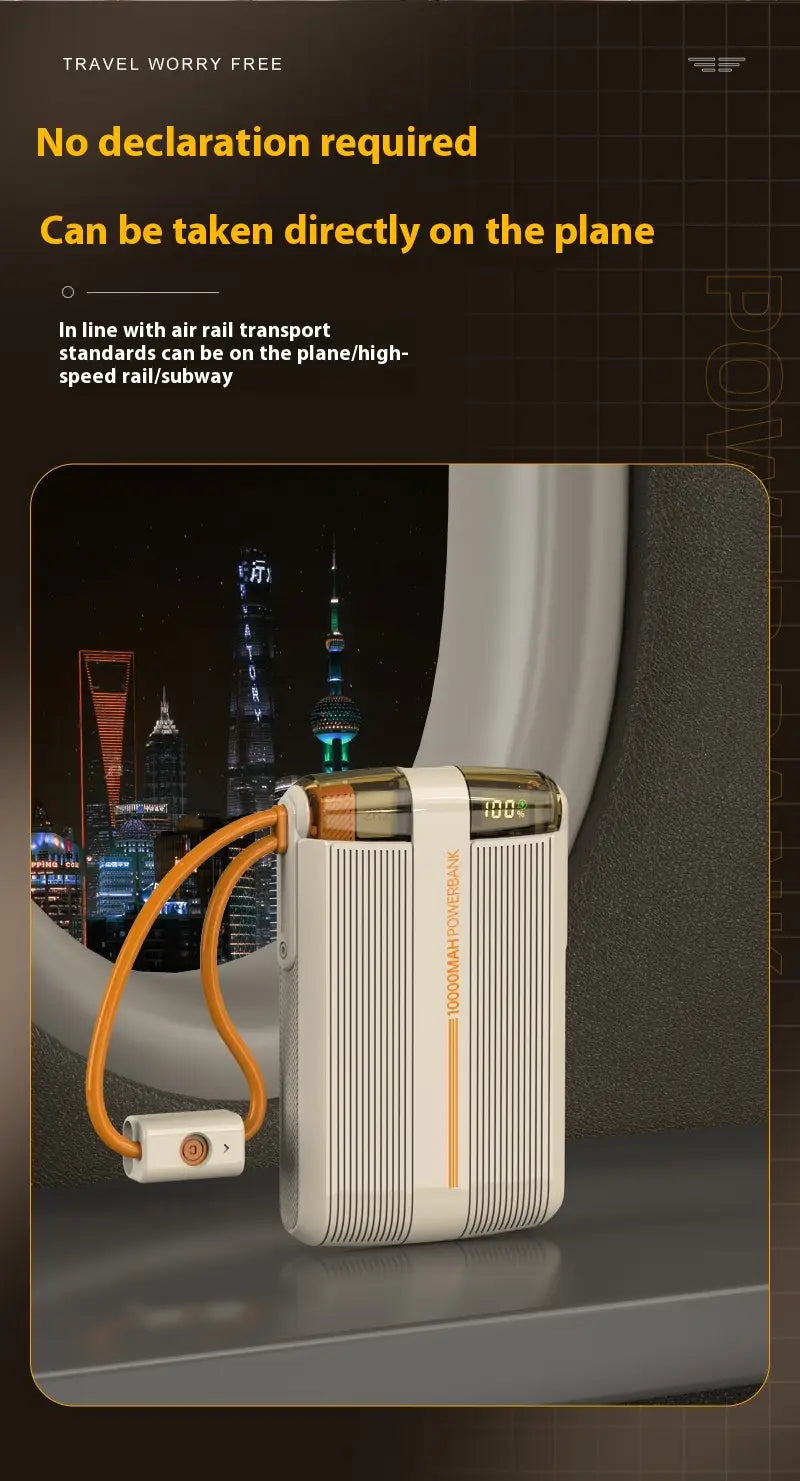 Colorful Power Bank 225W with Super Fast Charge and Cable Support