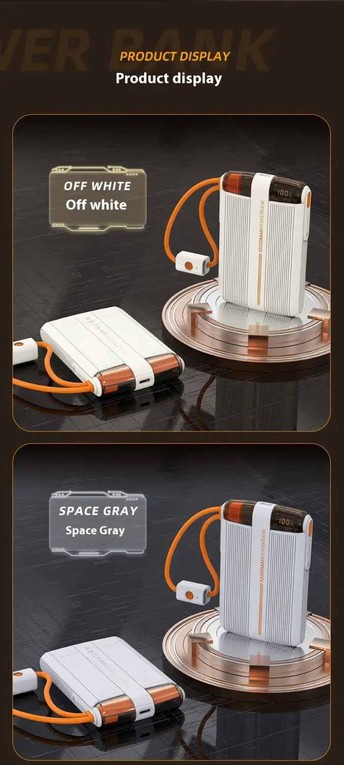 Colorful Power Bank 225W with Super Fast Charge and Cable Support