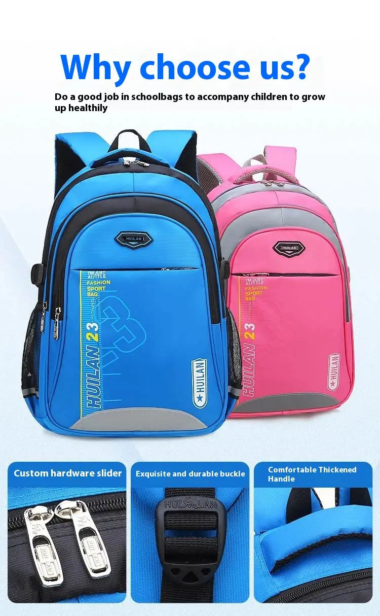 Primary School Student Schoolbag Male Grade 1-3-6 Schoolbag