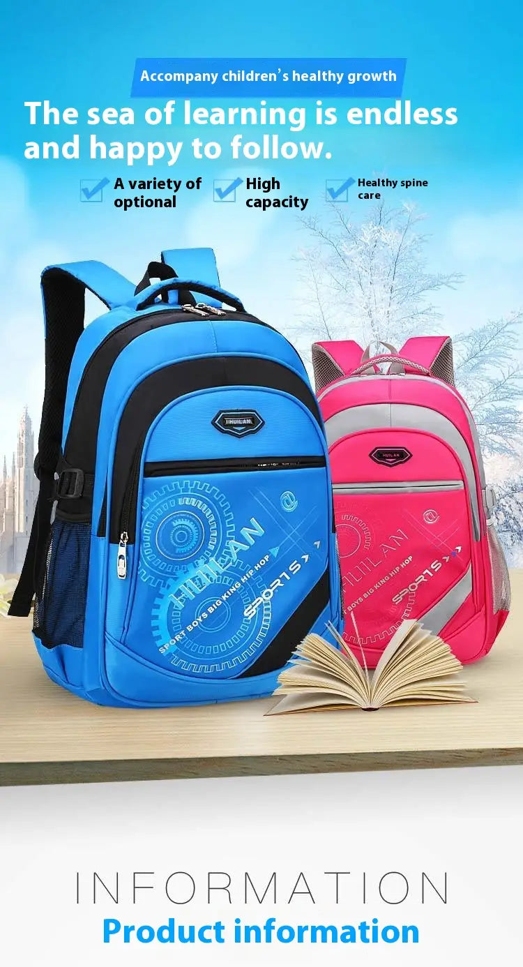 Primary School Student Schoolbag Male Grade 1-3-6 Schoolbag