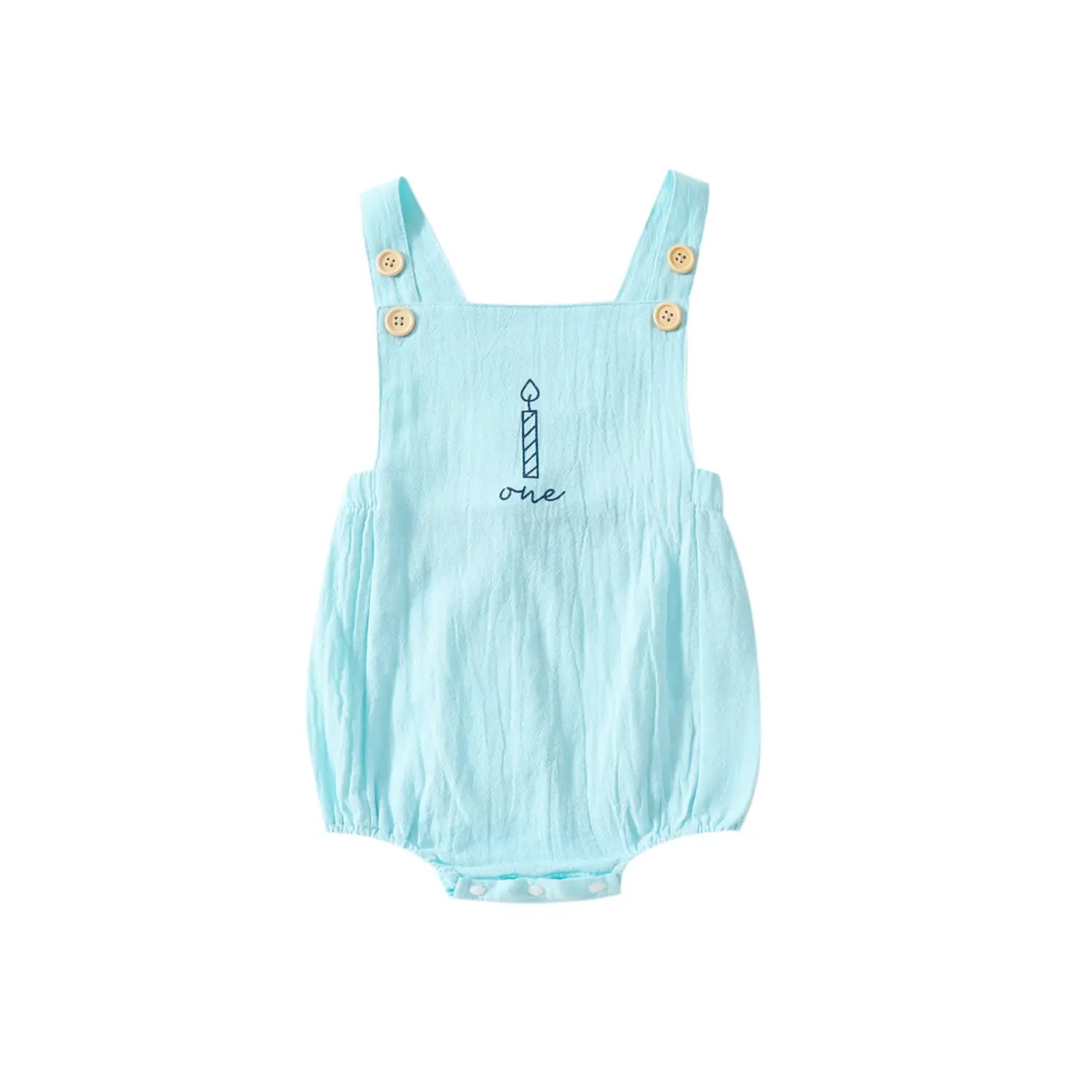 Infant Toddler Letter Candle Print Sleeveless Backless Romper