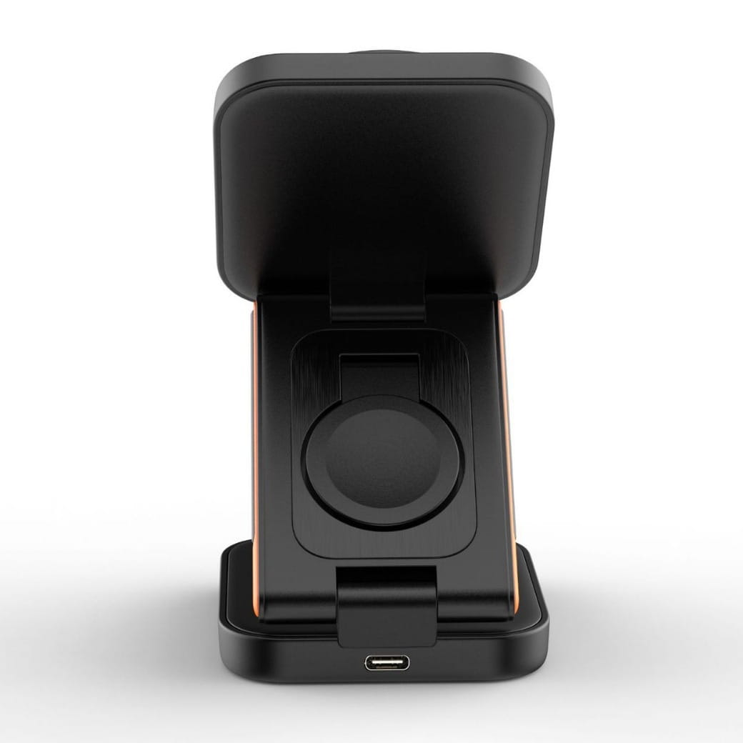 Magnetic Wireless Charger for United States CHF Devices Three-in-One Black and White