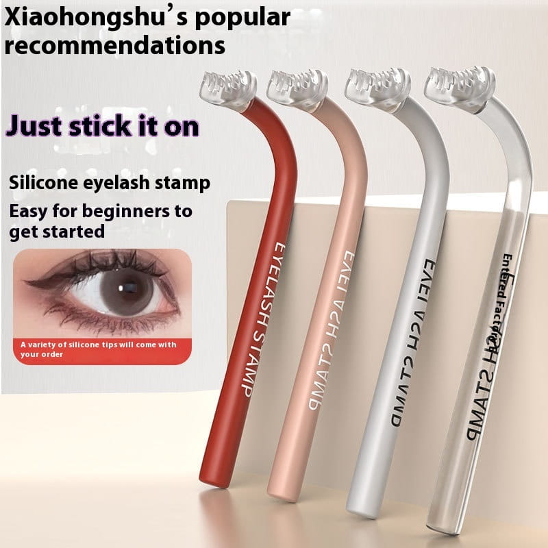 Multifunctional Eye Makeup Tool Set with Eyelash Stamp and Eyebrow Brush