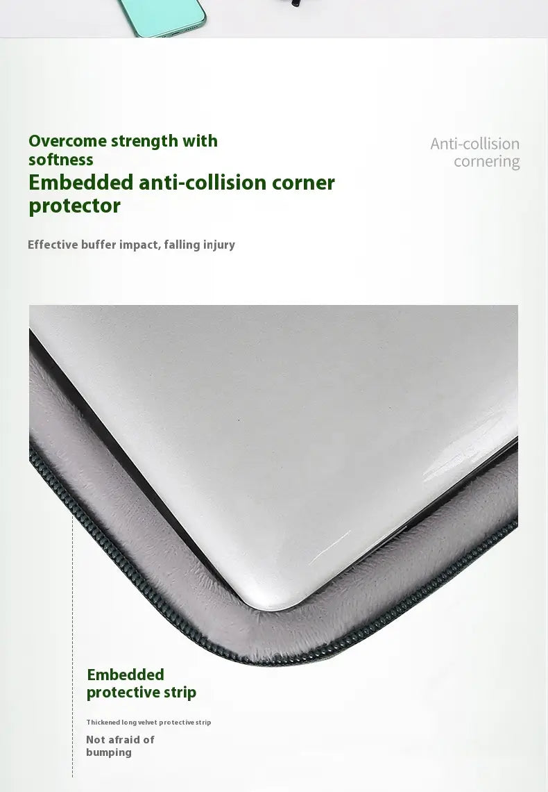 Bársonyos ütésálló laptop hüvely vízálló ultra könnyű bélés férfiak számára