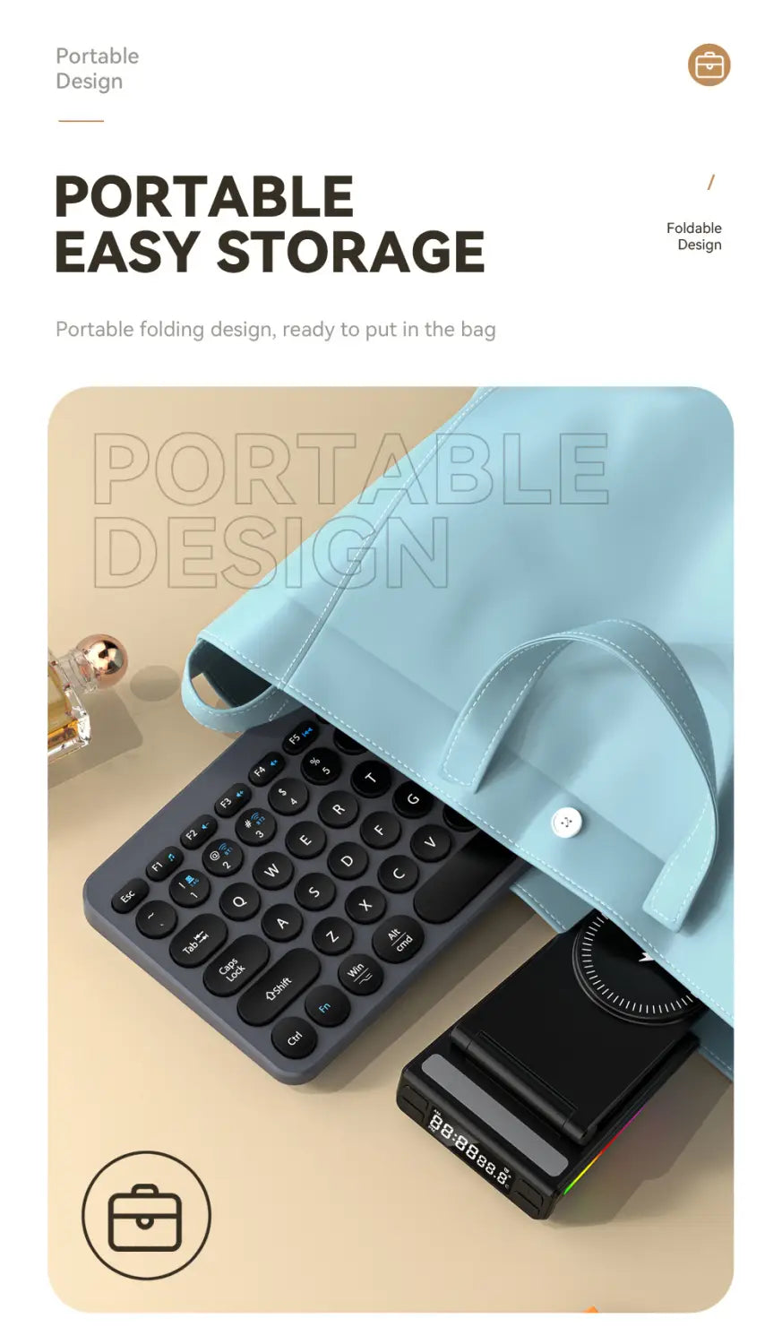 Wireless Charger PD with Magnetic Support for United States and CHF Devices