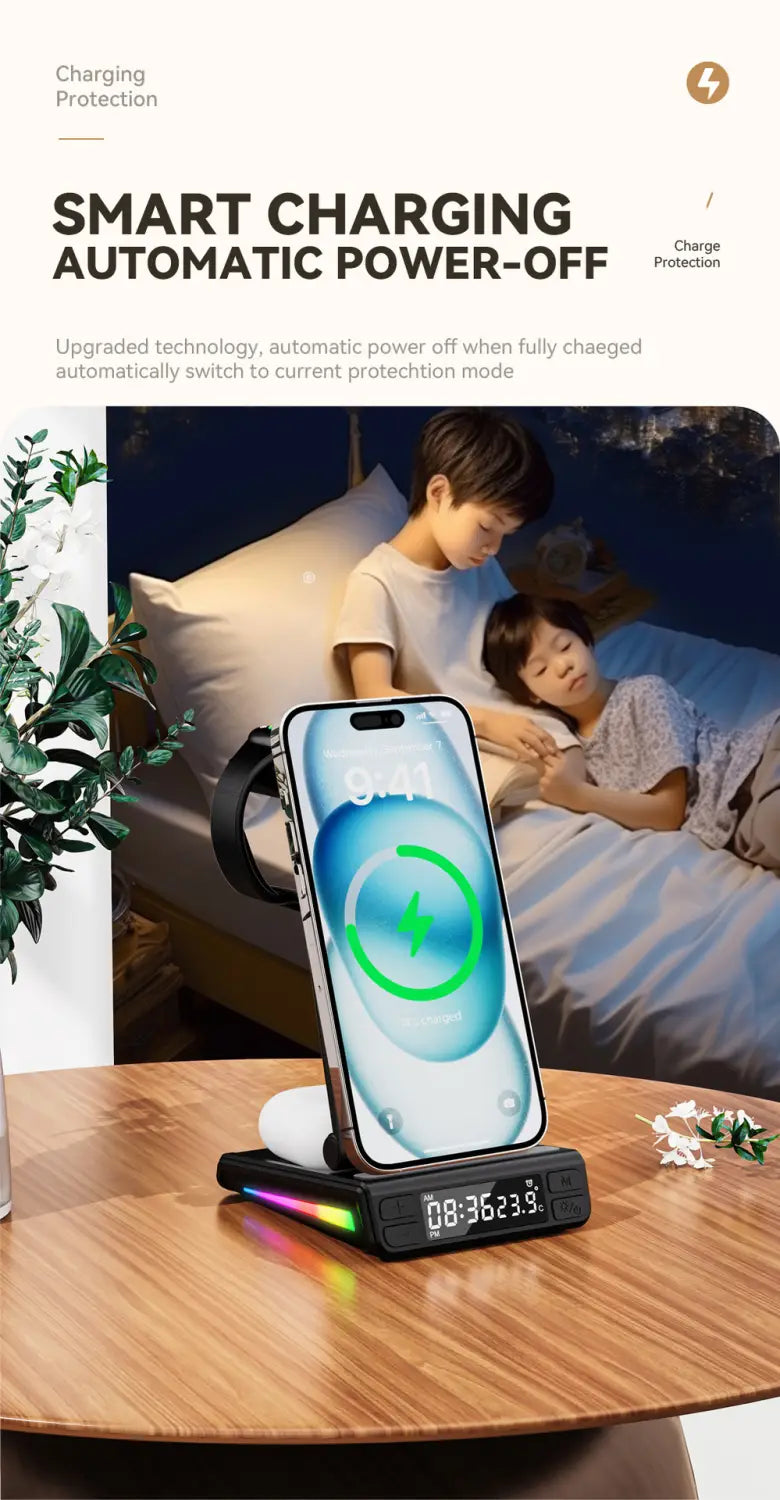 Wireless Charger PD with Magnetic Support for United States and CHF Devices