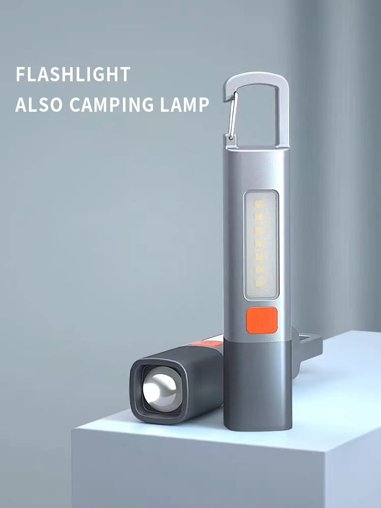 Rechargeable Portable Camping Lantern with Flashlight and Keychain