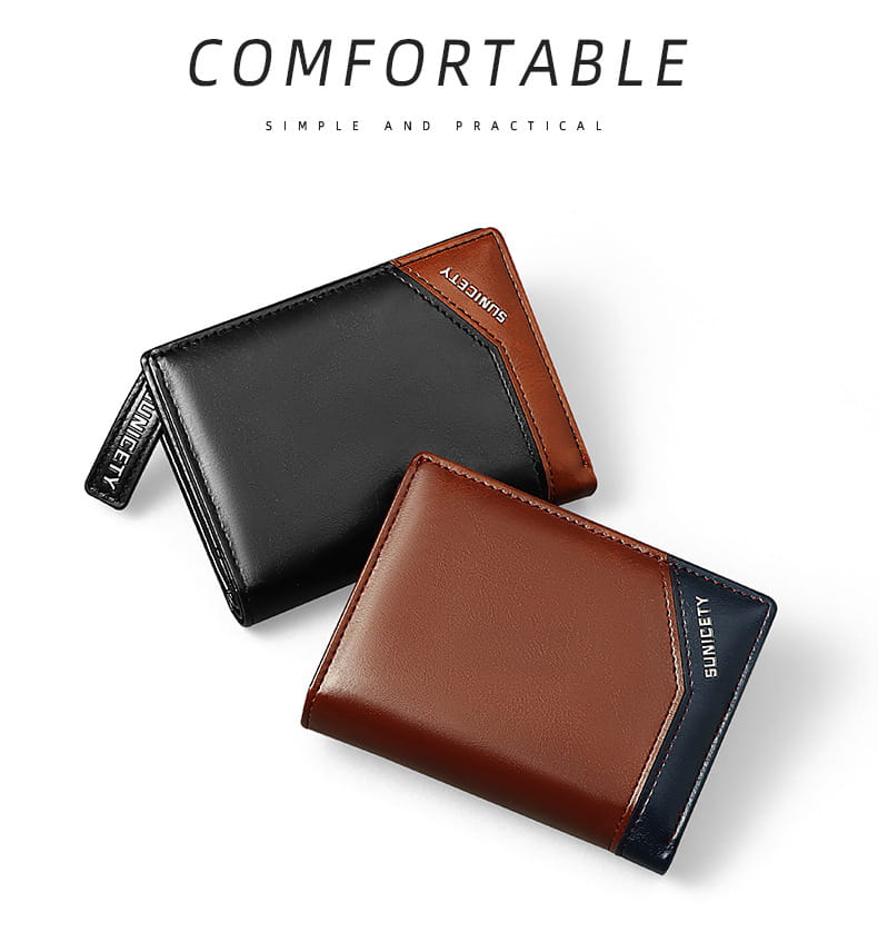 Black Brown Blue PU Leather Short Card Holder for Daily Use in the United States