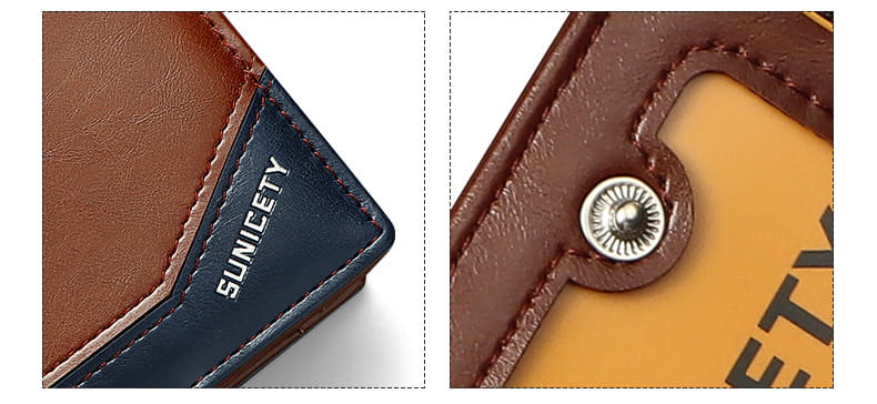 Black Brown Blue PU Leather Short Card Holder for Daily Use in the United States