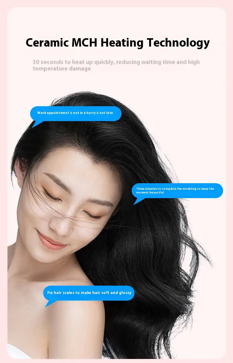 Portable Anion Straight Comb with Battery and USB Type-C Charging