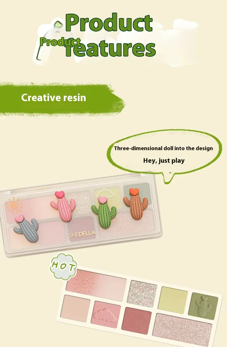 Resin Eight Colors Eye Shadow Plate for Girl and Student Makeup