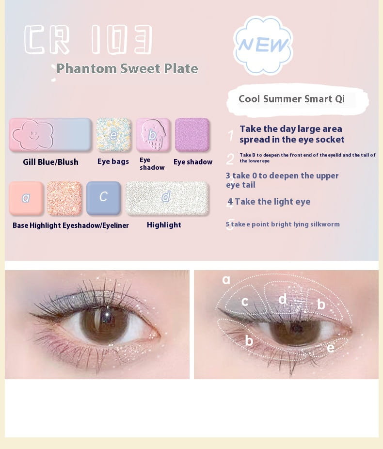 Resin Eight Colors Eye Shadow Plate for Girl and Student Makeup