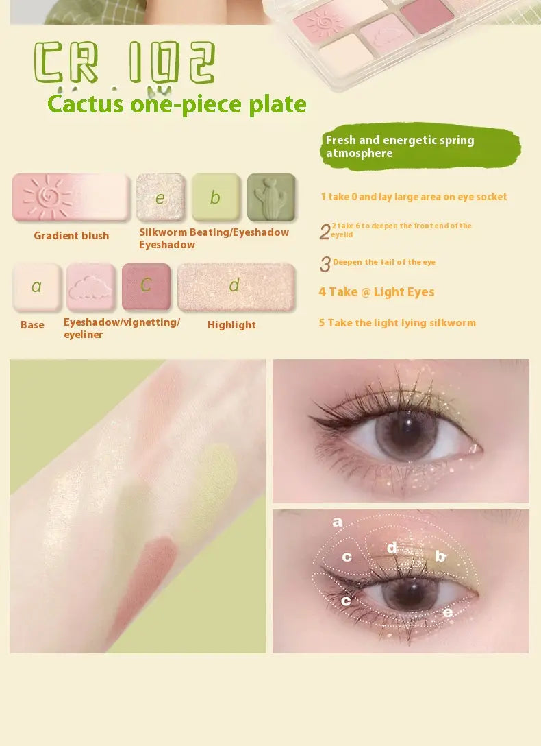 Resin Eight Colors Eye Shadow Plate for Girl and Student Makeup