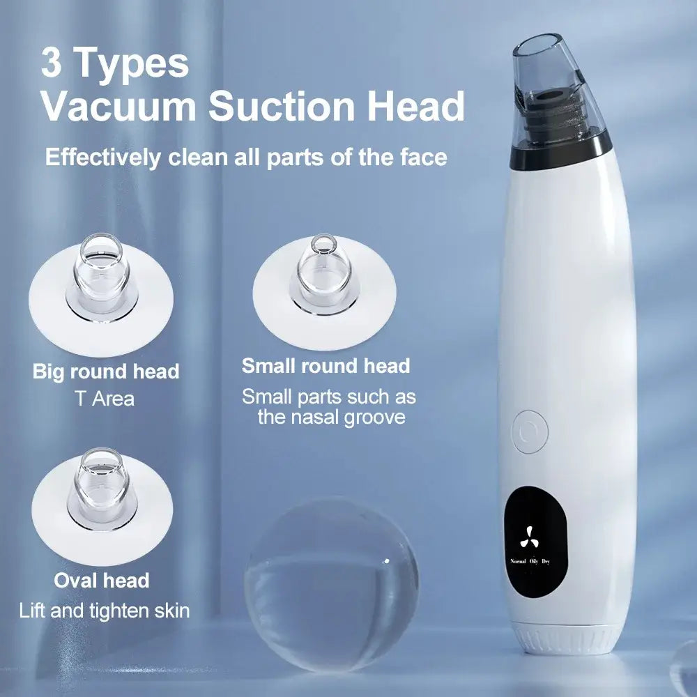 Rechargeable Blackhead Vacuum Remover with LED Display Screen and Large Capacity Battery