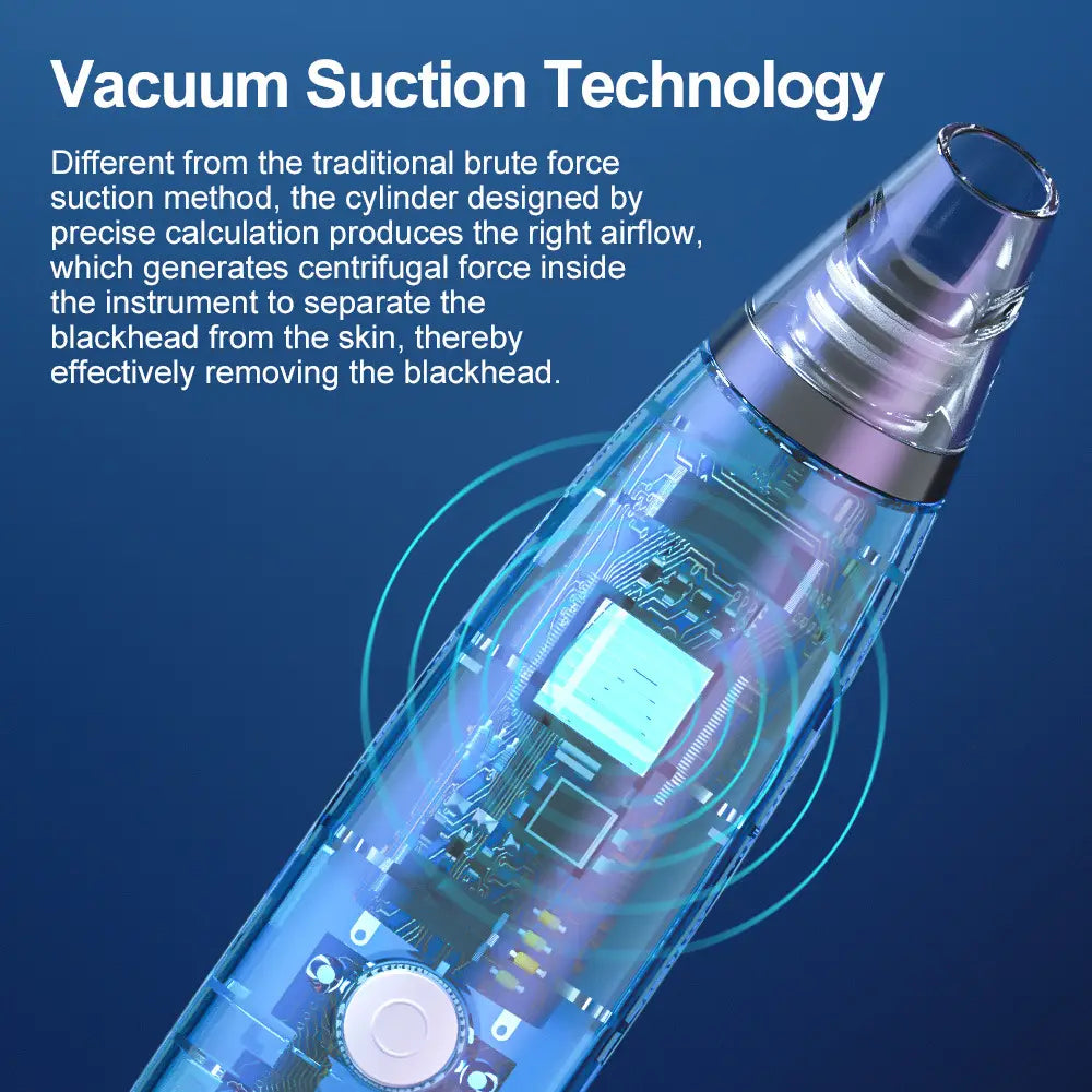 Rechargeable Blackhead Vacuum Remover with LED Display Screen and Large Capacity Battery