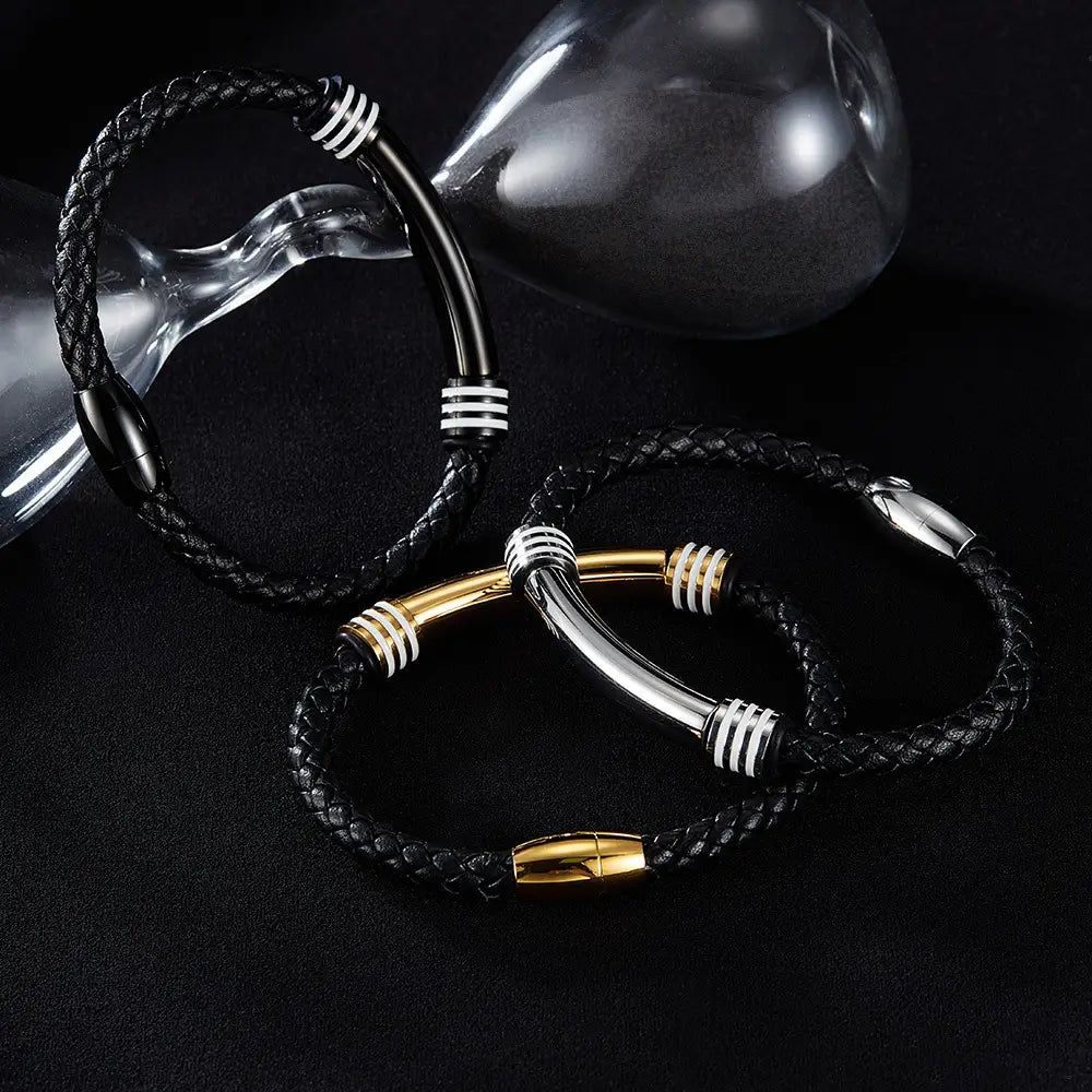 Fashion Simple Men’s Leather Bracelet