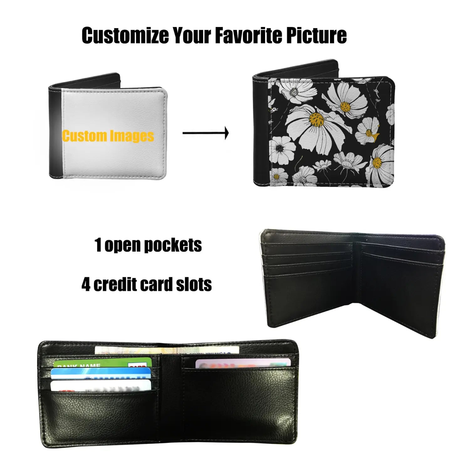 Wallet with Creative Pattern Printing for Fashion and Daily