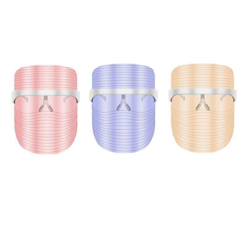 LED Three-color Beauty Mask Household Face Acne Removing Photon Skin Rejuvenation Skin Whitening And Spots Lightening