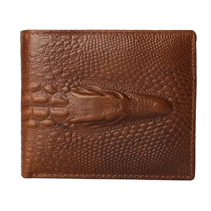 Vintage Genuine Leather Coin Purse with Durable Sewing Line