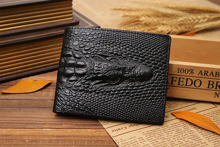 Vintage Genuine Leather Coin Purse with Durable Sewing Line