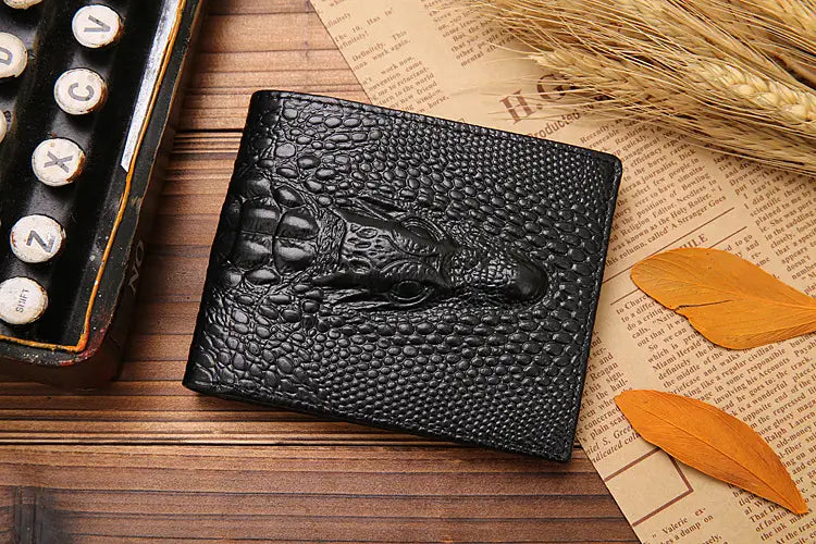 Vintage Genuine Leather Coin Purse with Durable Sewing Line