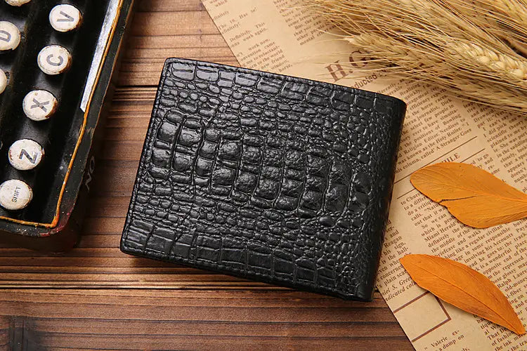 Vintage Genuine Leather Coin Purse with Durable Sewing Line
