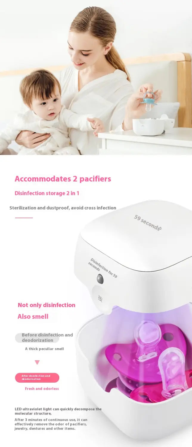 Mini Disinfection Box with USB Power for Pacifiers and Sterilizer Purposes