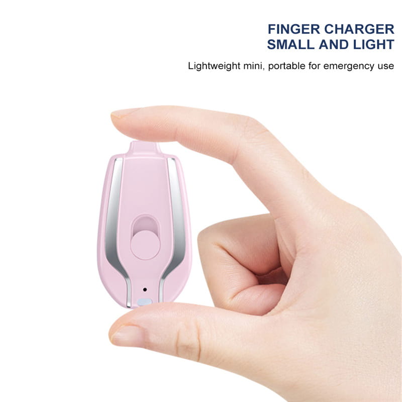 1500mAh Mini Power Emergency Pod Keychain Charger With Type-C Ultra-Compact Mini Battery Pack Fast Charging Backup