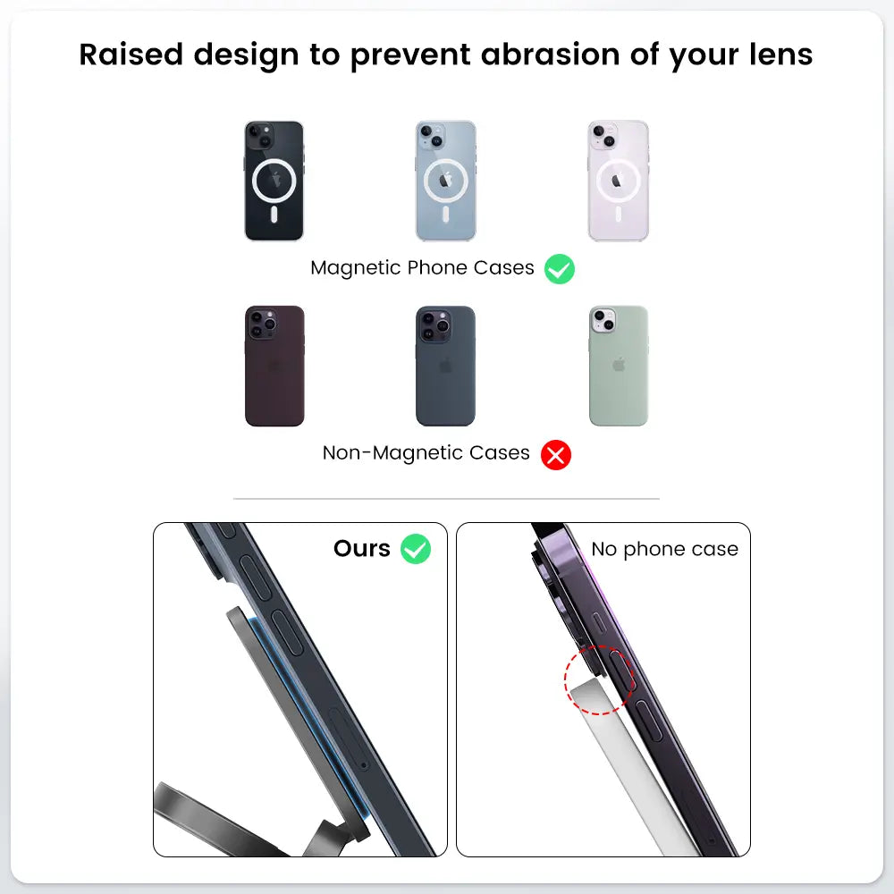 Wireless Charger with Magnetic Folding Bracket and Leather Style Design