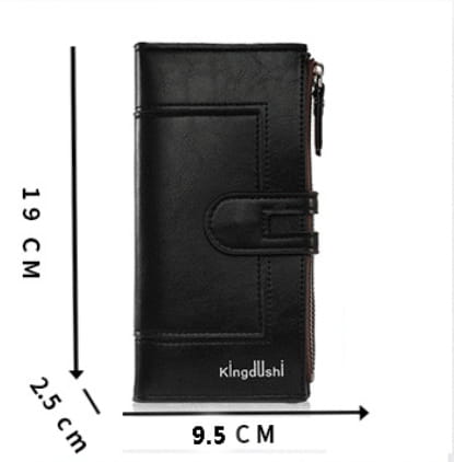 Long Wallet for Women in Solid Colors Waterproof PU Leather Urban Style