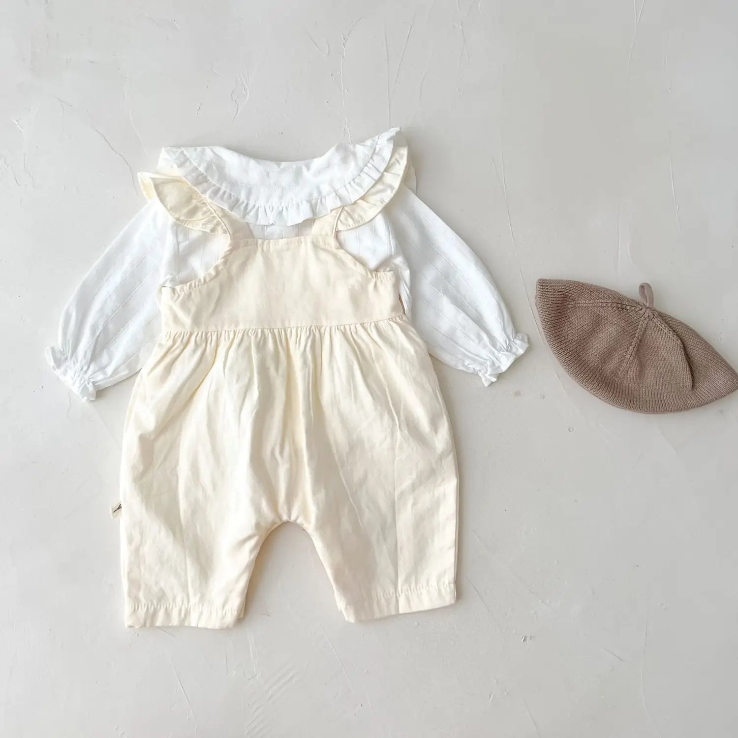 Baby Girl’s Loose Adjustable Suspender Romper