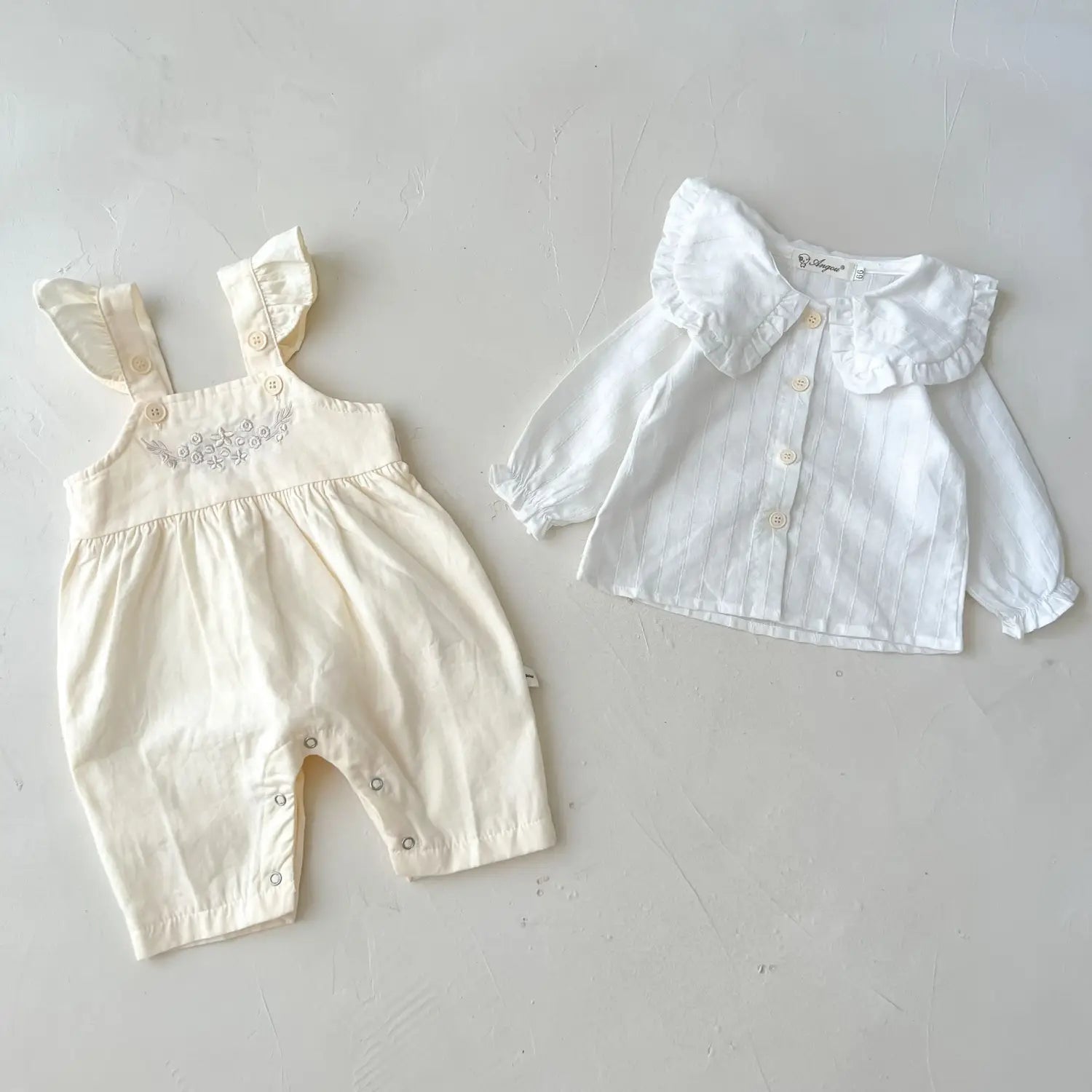 Baby Girl’s Loose Adjustable Suspender Romper