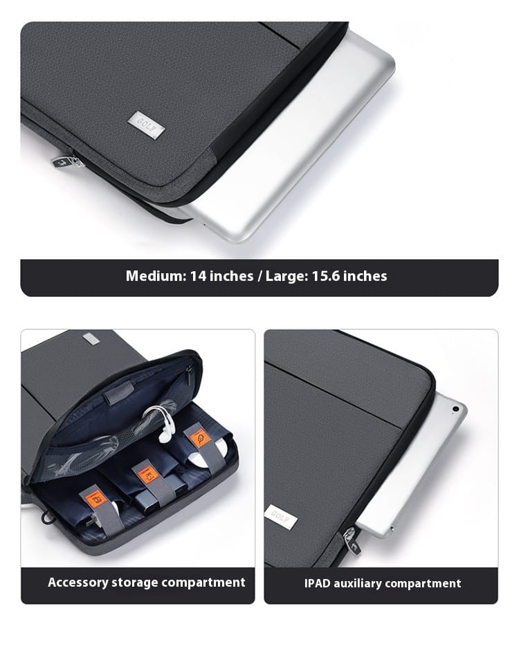 14 hüvelykes laptop ujjú oxford szövet védő tok világosszürke sötét