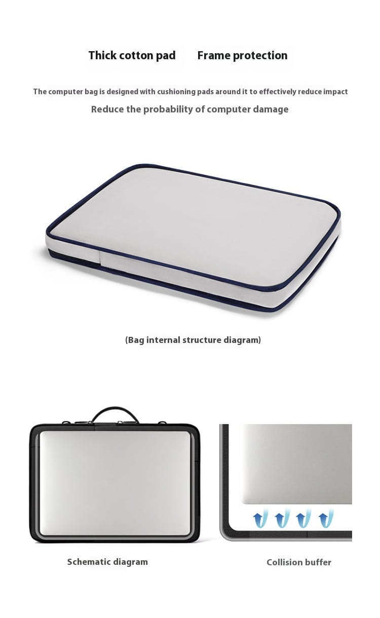 14 hüvelykes laptop ujjú oxford szövet védő tok világosszürke sötét