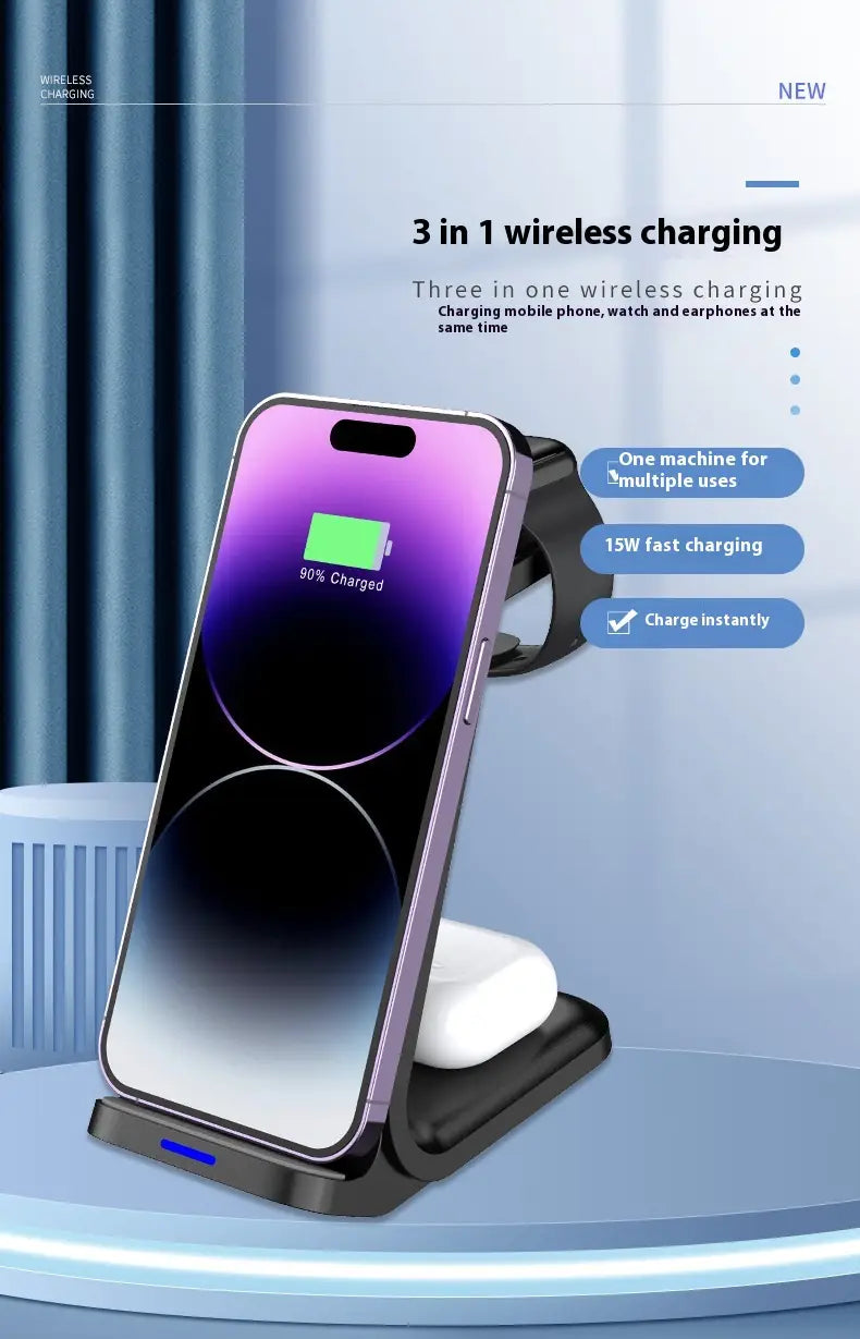 Universal Wireless Charger for United States Black and White CHF Compatible