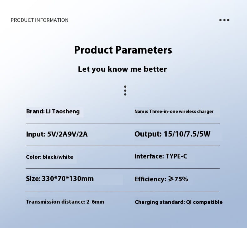 Universal Wireless Charger for United States Black and White CHF Compatible