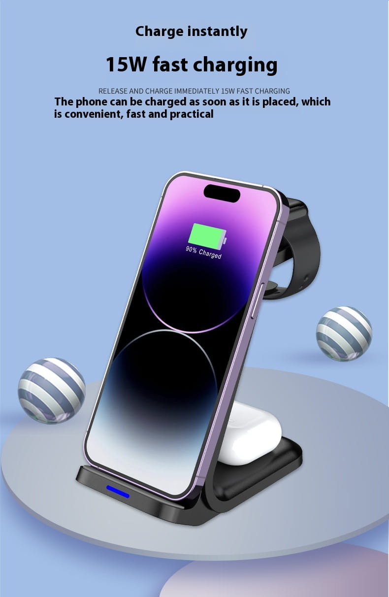 Universal Wireless Charger for United States Black and White CHF Compatible
