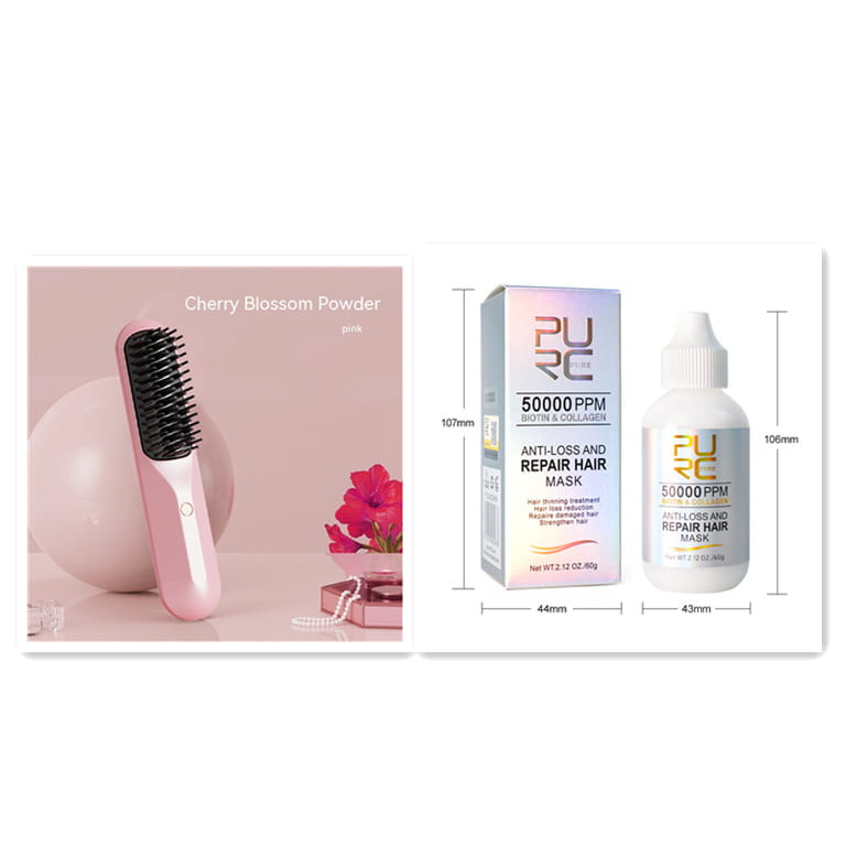 Wireless Straight Comb Portable with Lithium Battery and Direct Hair Charging