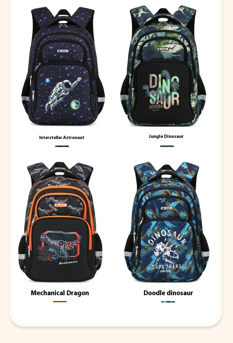 Primary School Student Schoolbag Boys Stylish And Lightweight Grade 1-3 Children Backpack