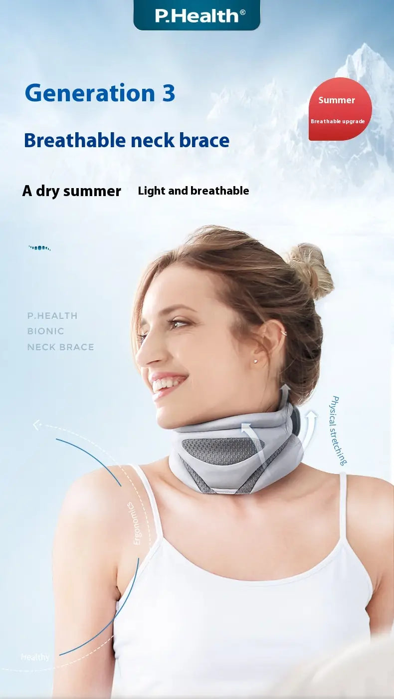 Breathable Bionic Neck Support for Cervical Vertebra Care and Avoiding Leaning