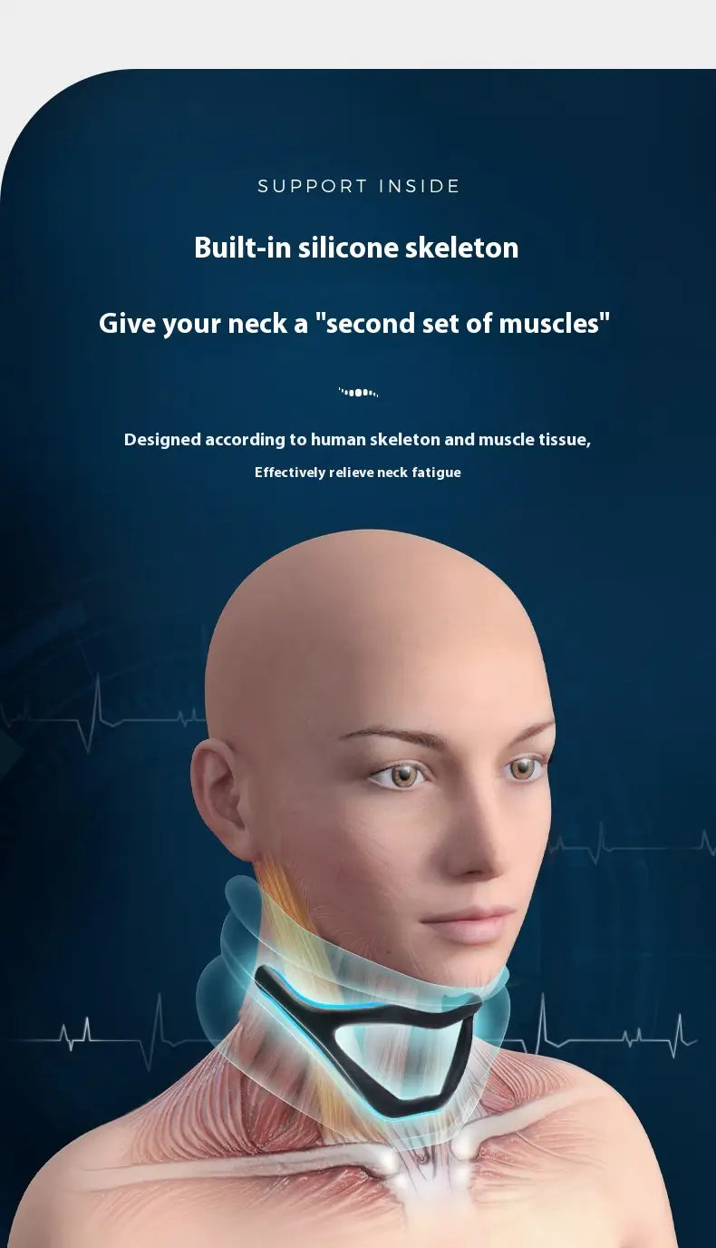 Breathable Bionic Neck Support for Cervical Vertebra Care and Avoiding Leaning
