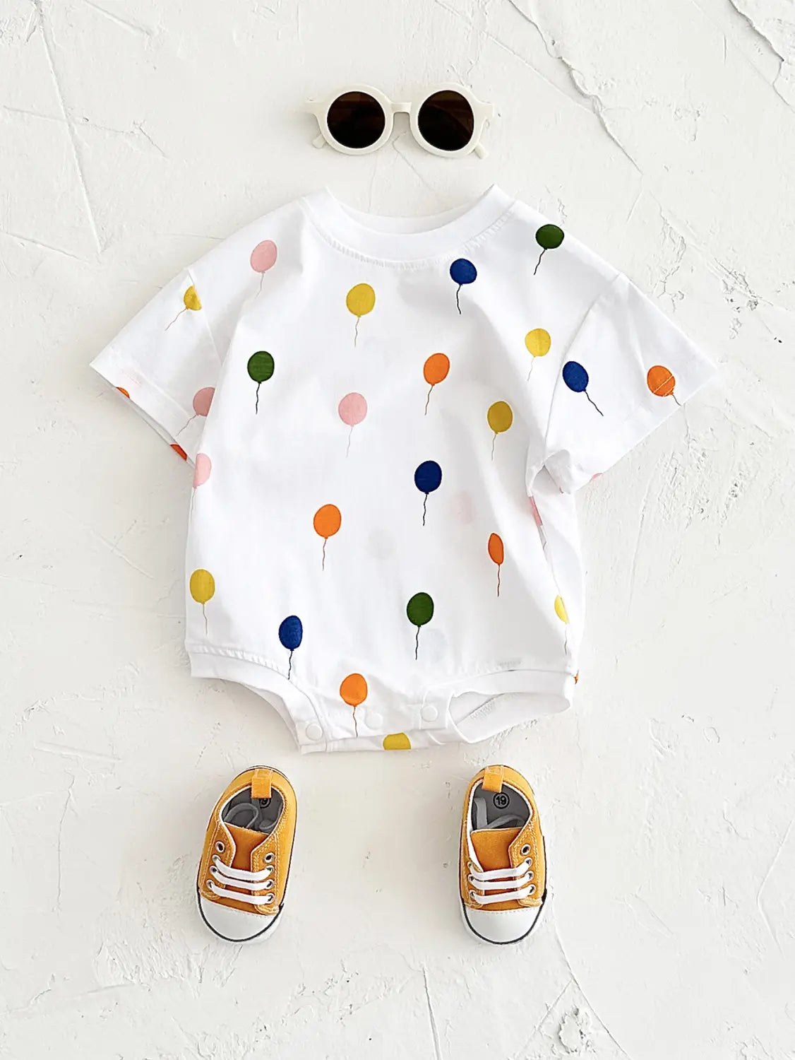 Minimalist Baby Dot Balloon Printed Jumpsuit