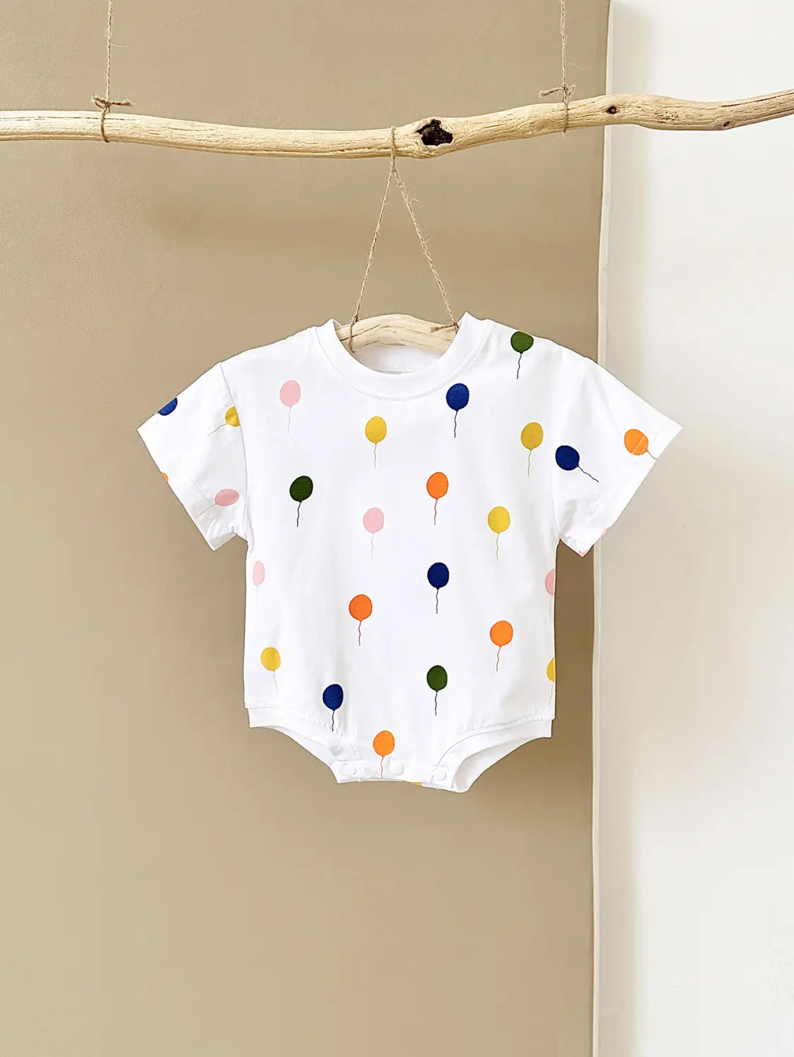 Minimalist Baby Dot Balloon Printed Jumpsuit