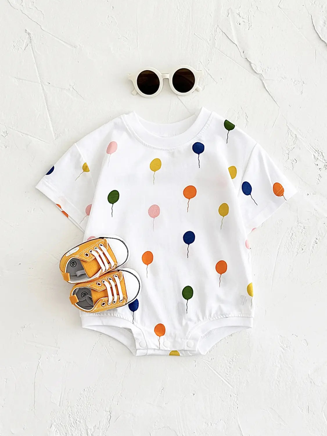 Minimalist Baby Dot Balloon Printed Jumpsuit