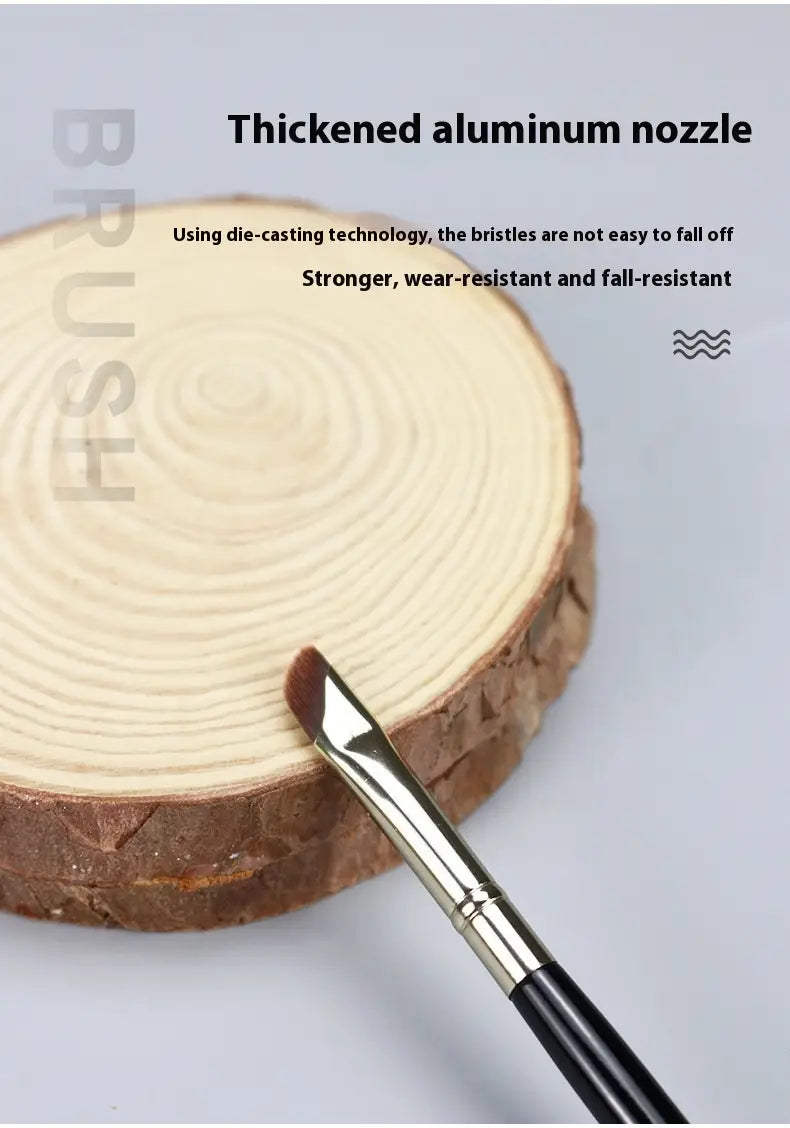 Flat Head Oblique Eye Makeup Brush with Angle Beauty Design