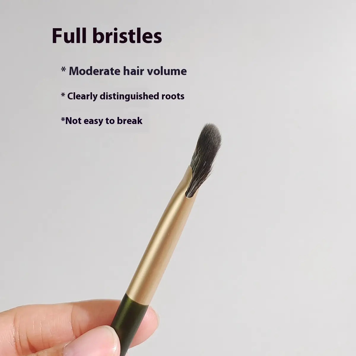 Eye Contour Brush with Oblique Sickle Shape for Precise Makeup Application