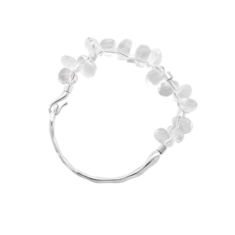 Women’s Sterling Silver Natural White Crystal Bracelet