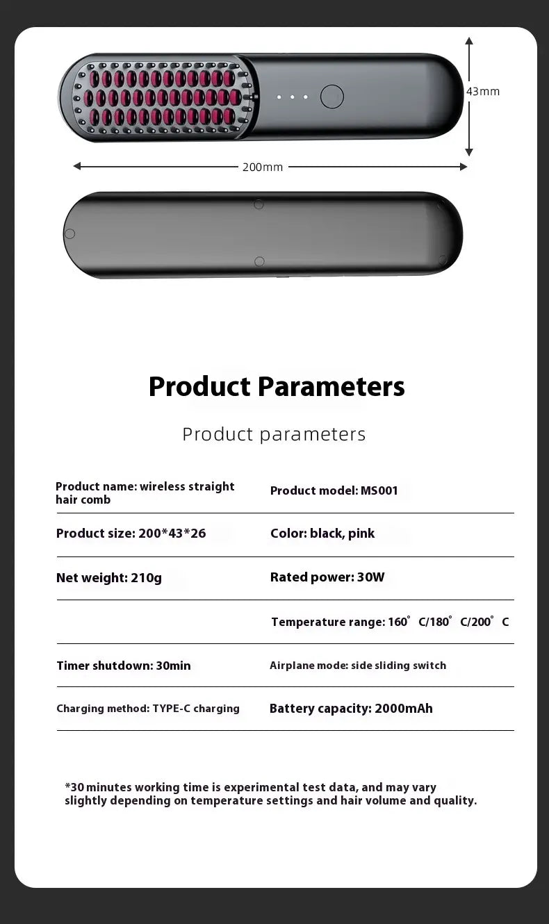 Home Anion Wireless Portable Hair Curler with Negative Ion Packaging