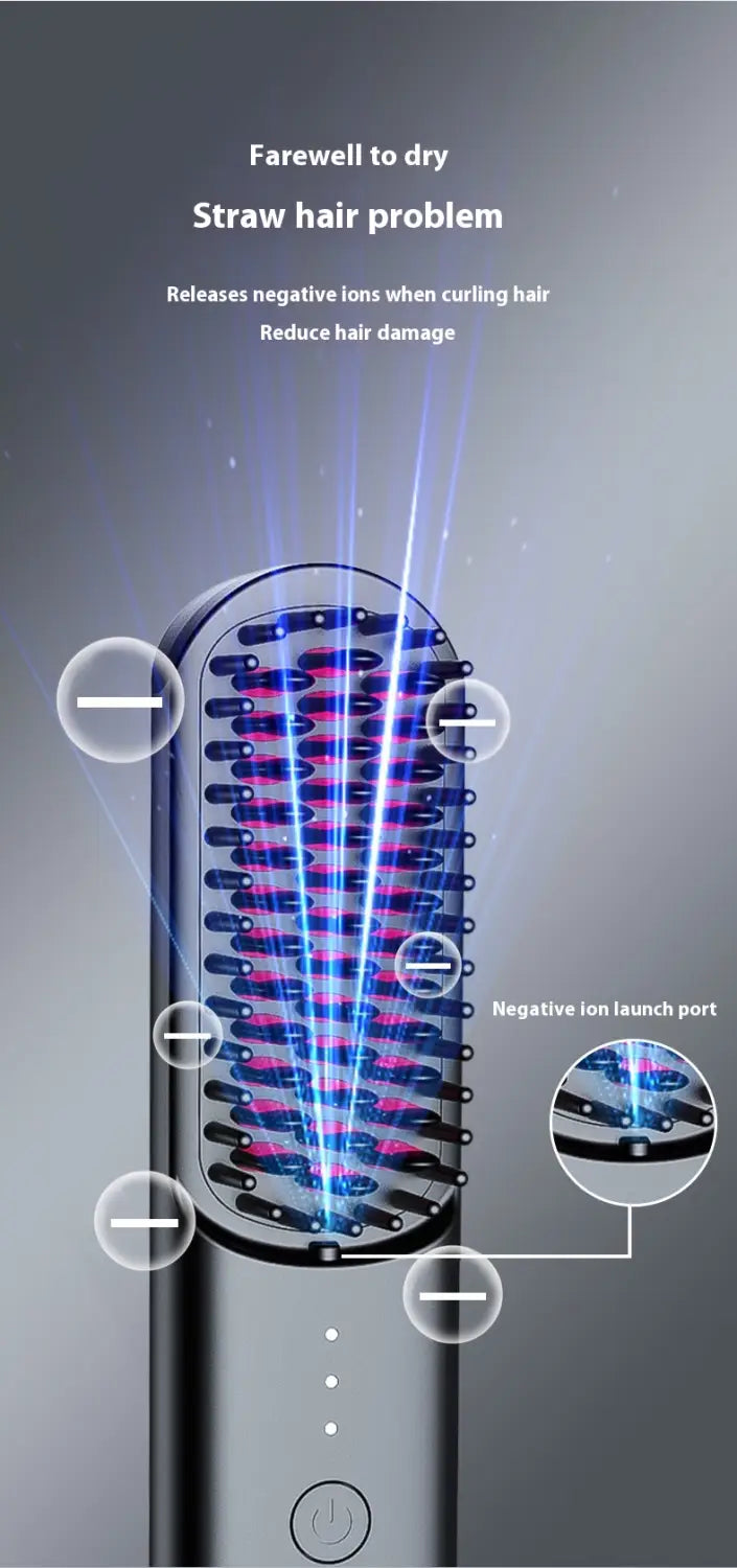 Home Anion Wireless Portable Hair Curler with Negative Ion Packaging