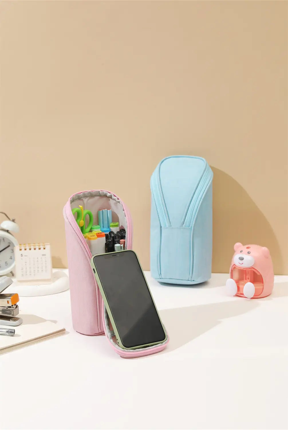 Candy Color Large Capacity Mobile Phone Holder Stationery Case